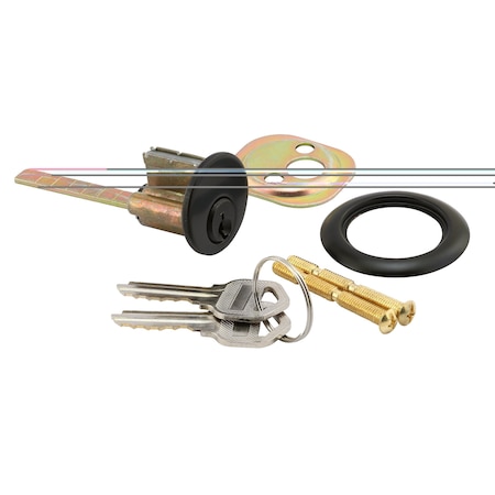 Prime-Line Rim Cylinder Lock, 3/4 in. Hole Center, Diecast, Classic Bronze, Kwikset (Single Pack) U 11296